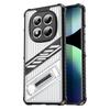 Luxury Folding Bracket Clear Case For Xiaomi Poco X6 M6 Pro Redmi 14C 13C Note 14 13 Pro+ Transparent Shockproof Stand Phone Cover