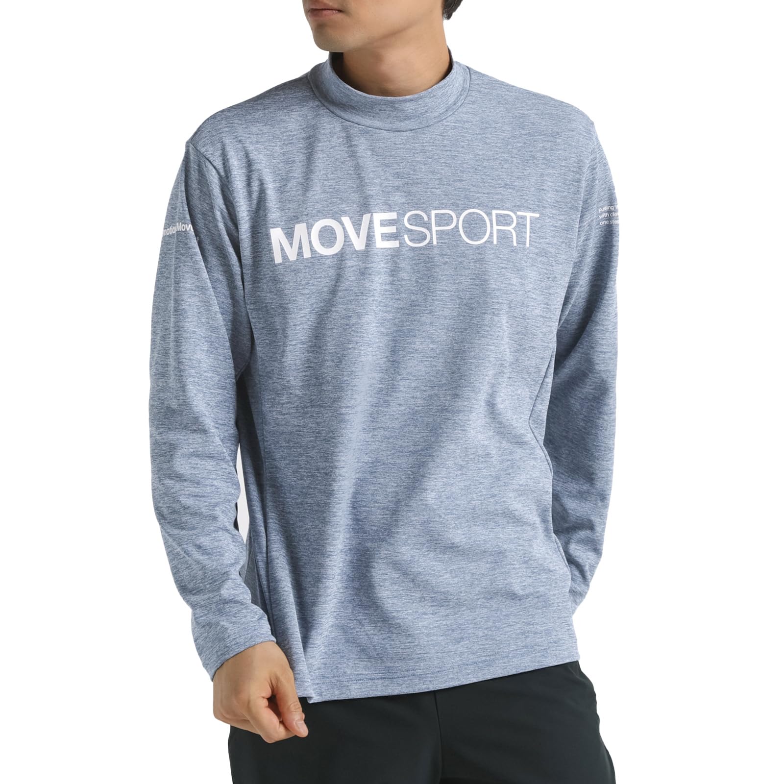 

Move Sports Long Sleeve Descente Soft Warm Heather Mock Neck for Training and BL Shirt, Shirt, Warm, Stretchy, Fleece-Lined, Running,
