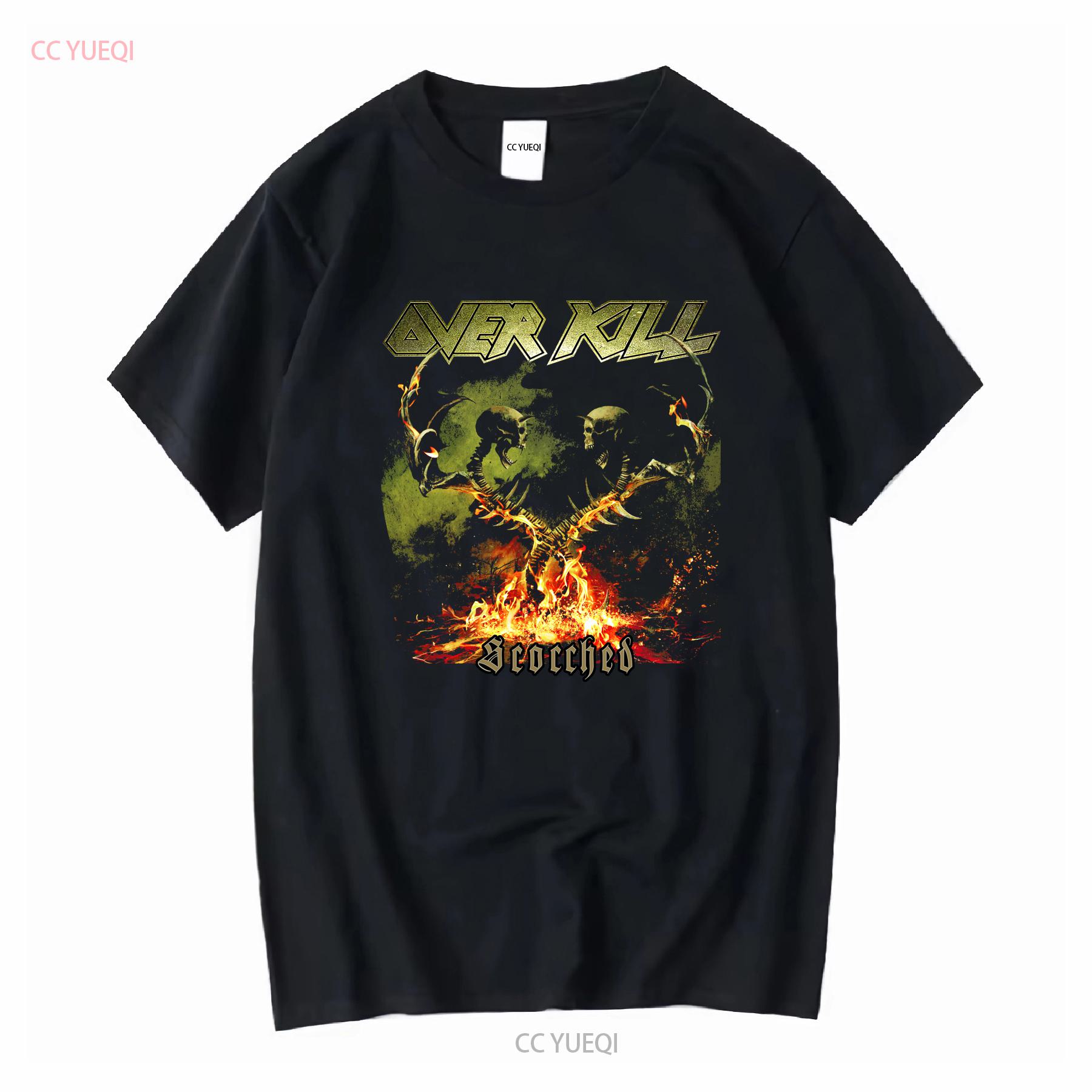 

Overkill Scorched Europe Tour T Shirt Black Men Size S to 5XL NB162 vintage Washed Versatile fashion homme Soft streetwear 4XL