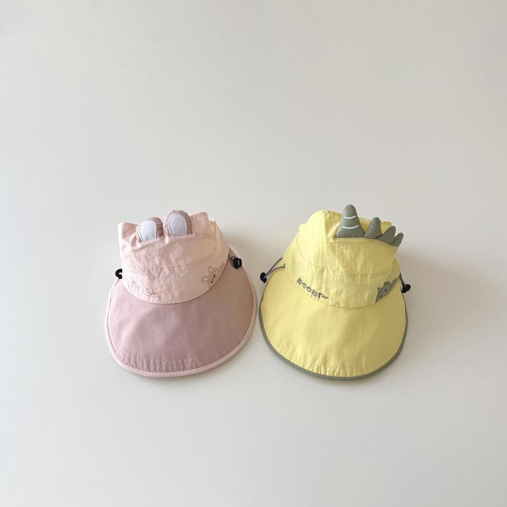Summer Baby Hat with Large Brim Duckbill Design Quick-Drying Sunscreen Sunshade Empty Top Cap for Children