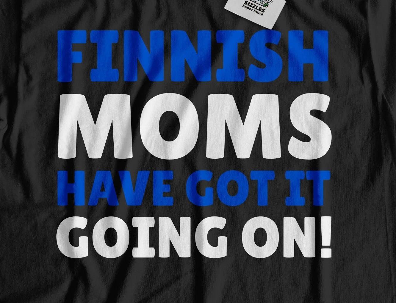 Funny Finnish Mom T-Shirt Finland Mothers Day Gifts L