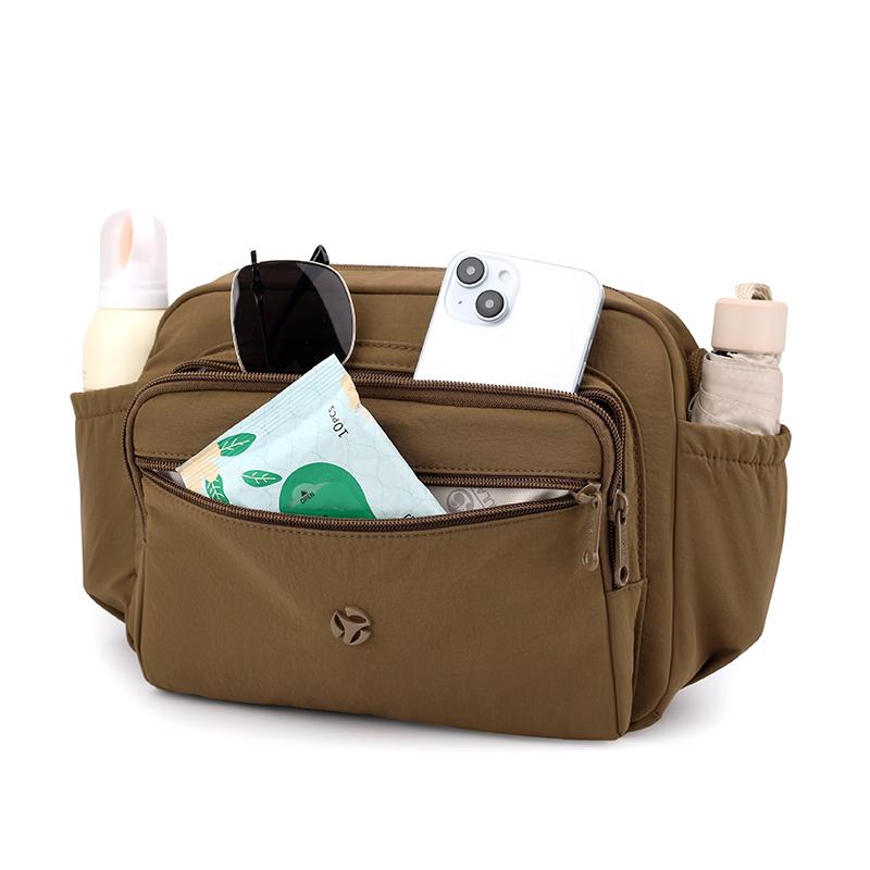 Water-repellent Nylon Bag Women's Shoulder Bag Crossbody Bag Lightweight Small Square Bag