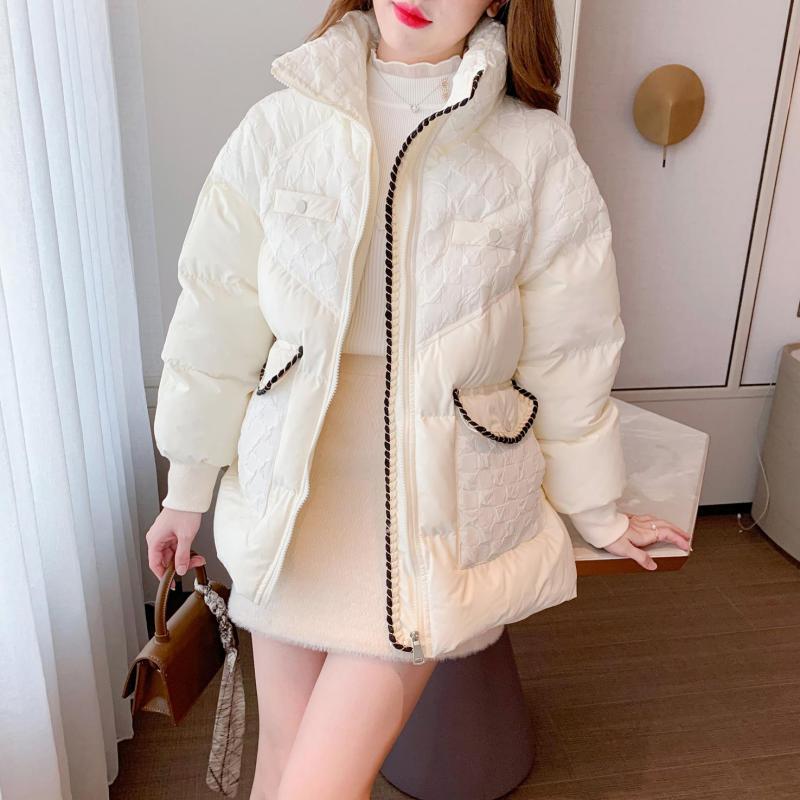 

Зимняя хлопковая куртка с воротником-стойкой, утепленная теплая парка с широкой талией, свободная одежда