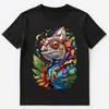 Chameleon Colorful Floral Graphic Unisex T-Shirt