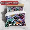 3pcs Duvet Cover Set (1*Duvet Cover + 2*Pillowcase, Without Core), Custom Name Saint Seiya Pattern Bedding Set, Home Bedroom Decor Gift