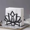 Strong Iron Tabletops Tissue Holder with Not Slip Base Modern Metal Napkin Stand for Restaurant Hotel & Homes Kitchen Use