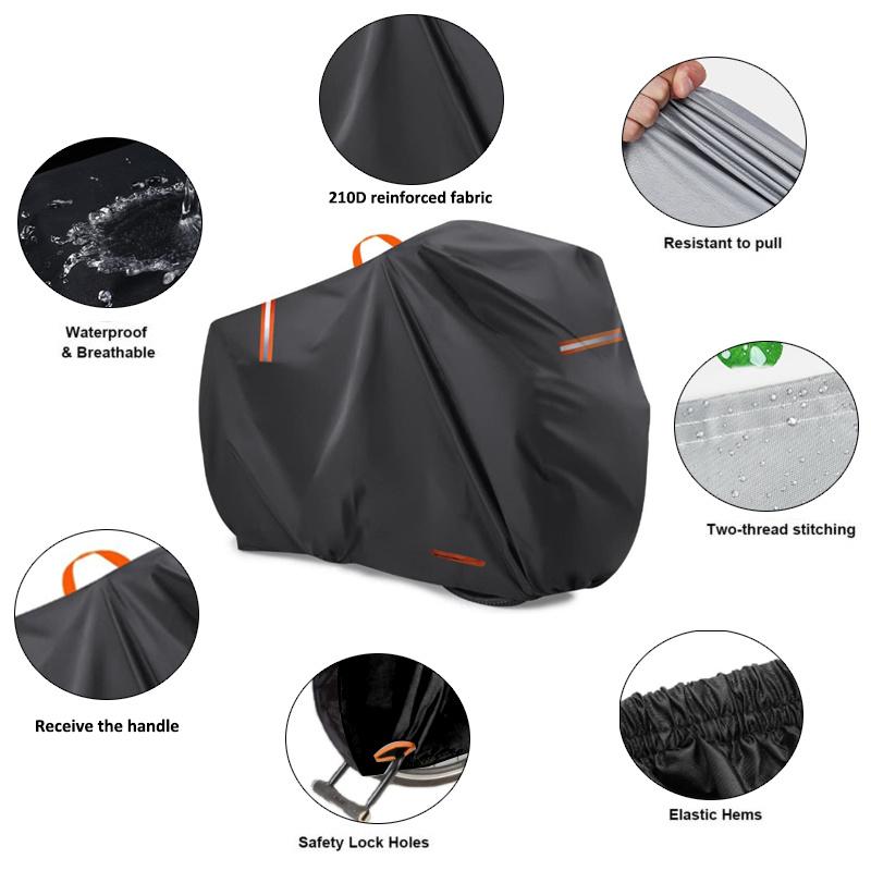 Waterproof Mountain Bike Bicycle Rain Cover Heavy Duty UV Dust Cycle Protection Black