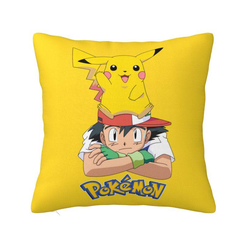 Custom Pikachus Anime Game Modern Throw Pillow Cover Cartoon Manga Chair Cushion