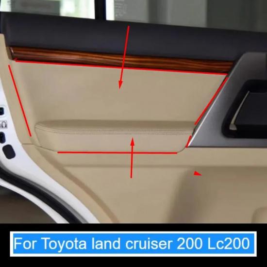 Microfiber Door Panel Armrest Leather Protective Cover For Toyota Land Cruiser 200 2008 2009 2010 2011 2012 - car interior