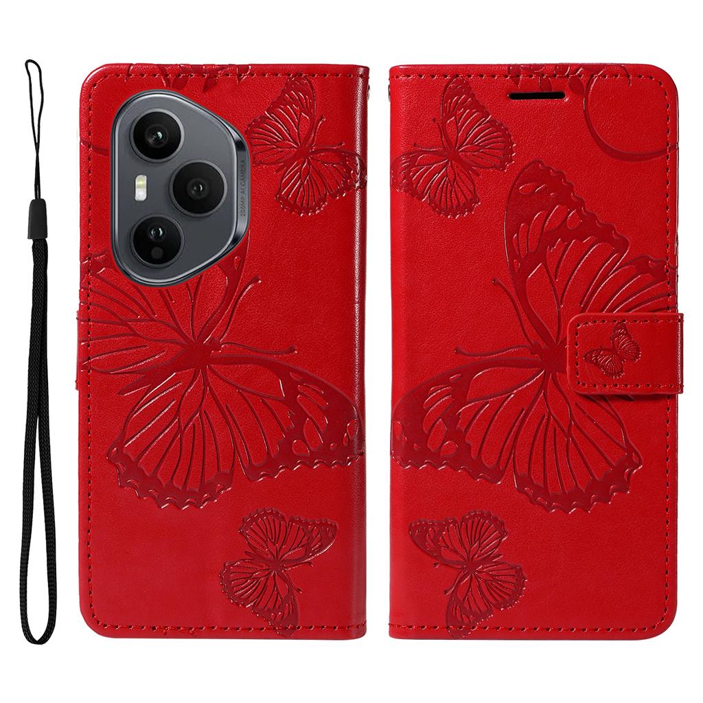 For Honor 400 Pro 5G (Global) Wallet Case Floral Butterfly Imprinted Leather Phone Cover Stand