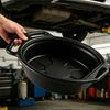 Large Coolant Drain Pans Chemical Resistant Design Plastic Anti Splash Oil Pans Anti Splash Baffles Large Spout for Easy Pouring