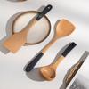 Natural Wood Cooking Cookware Kitchen Tool Tableware Soup Ladle Strainer Spoon Rice Scoop Spatula