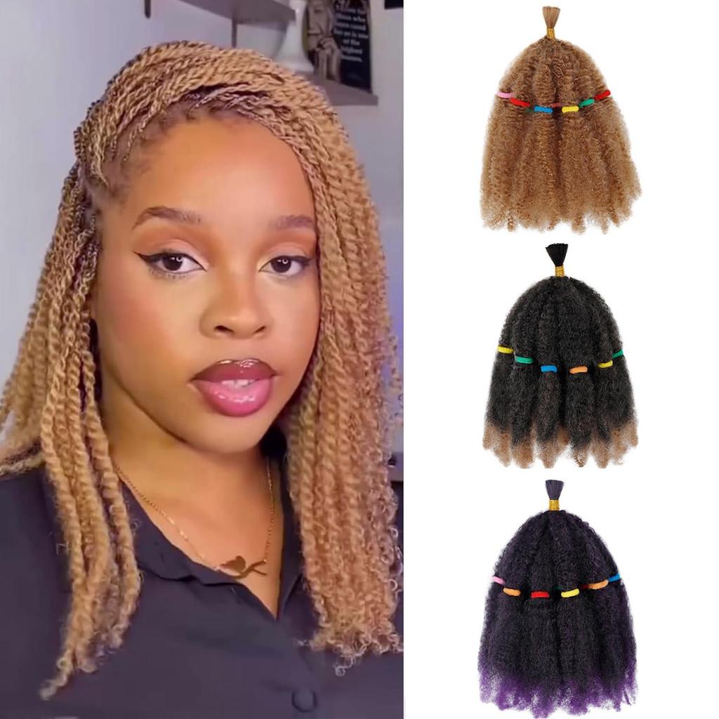 Afro Kinkys Hromadné Prodlužování Vlasů Kinky Kudrnaté Syntetické Vlasy na Copánky Oprava Vlasů Háčkování Dreads Loc Twist Copánky