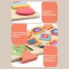 Wooden Geometry Puzzle Board Game Preschool Color Learning Geometric Shape Matching Puzzle Toddlers Boys Girls Educational Puzzle Toy