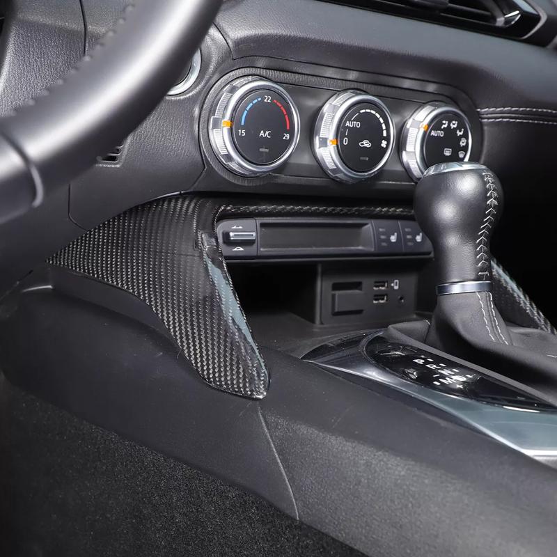 Real Carbon Fiber For Mazda MX-5 Miata 2016-2026 Car Interior Central AC Lower Frame Trim Protection Car Interior Accessories