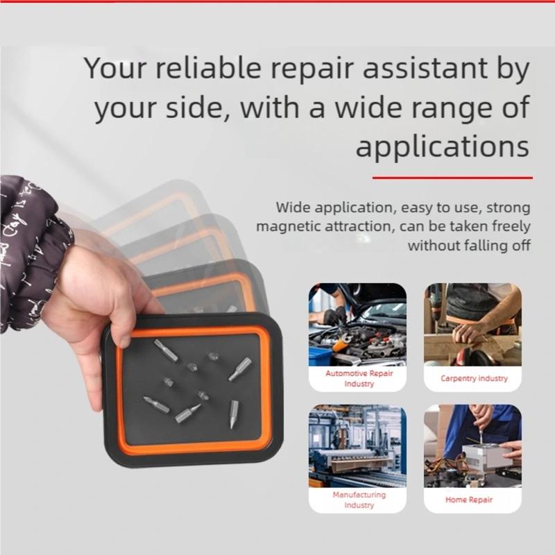Strong Magnetic Base Silicone Parts Tray Holder Portable Foldable Toolbox For Mechanics DIY Enthusiasts