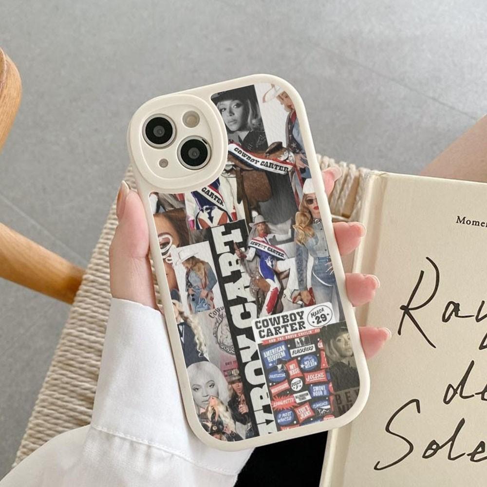 Singer b-Beyonce c-Cowboy Phone Case Hard Leather For iPhone 16 15 14 13 12 Mini 11 14 Pro Max Xs X Xr 7 8 Plus Fundas