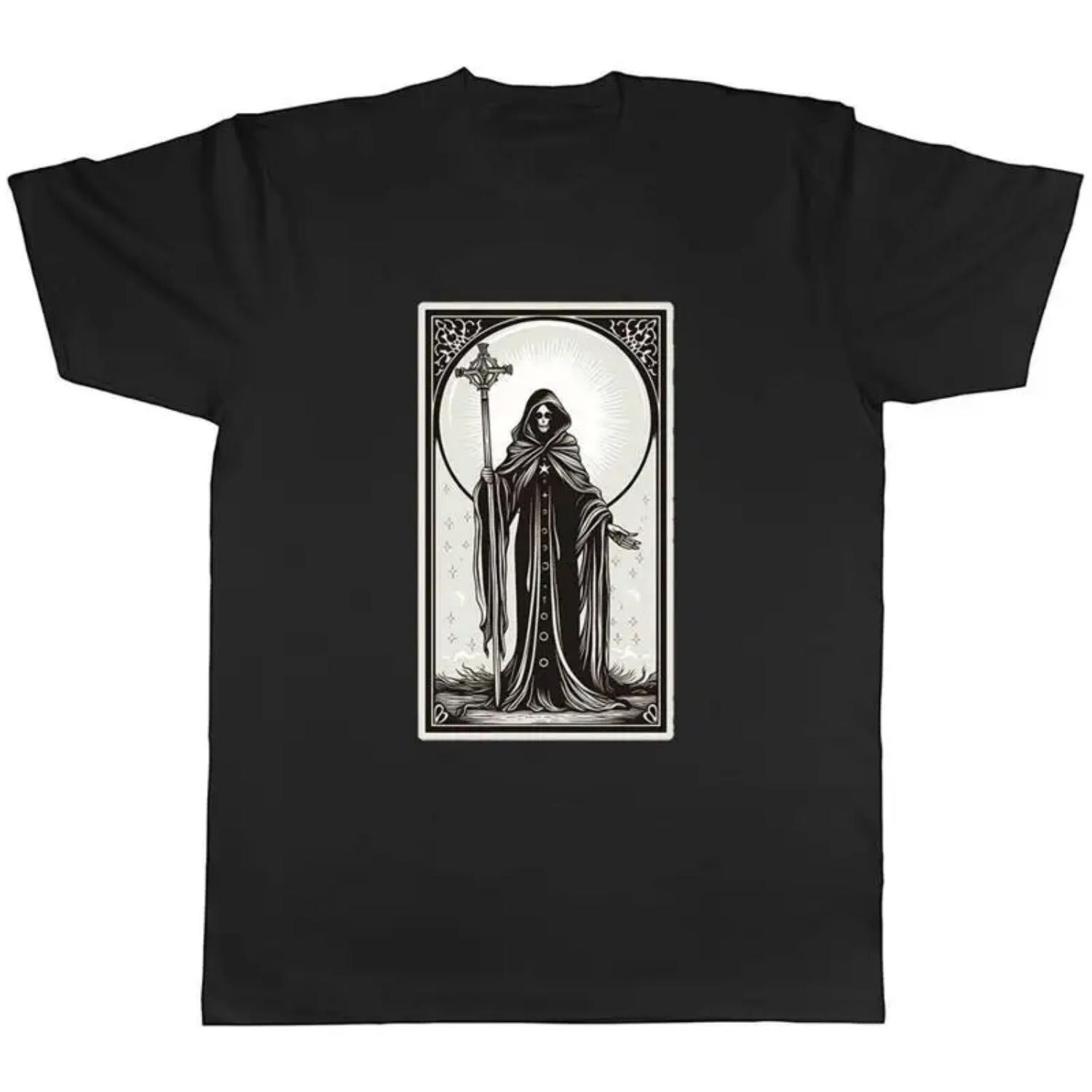 Skeleton Grim Reaper Mens T-Shirt Death Afterlife Dark Tee Gift S