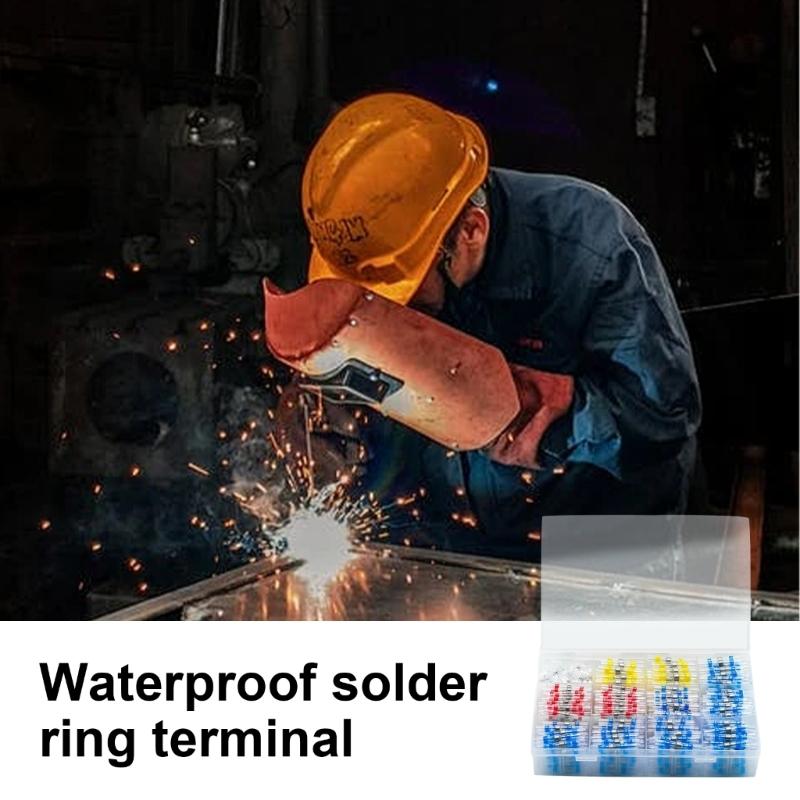 300Pcs Solder Stick Seal Wires Connectors Wires Terminals Sleeves Heat Shrink Insulated Splices for Marine Automotive