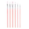 6 Pcs Nylon Hair Watercolor Acrylic Painting Brush Set Gouache Digital Oil Paint Brush Art Drawing Tracing Pen Art Supplies