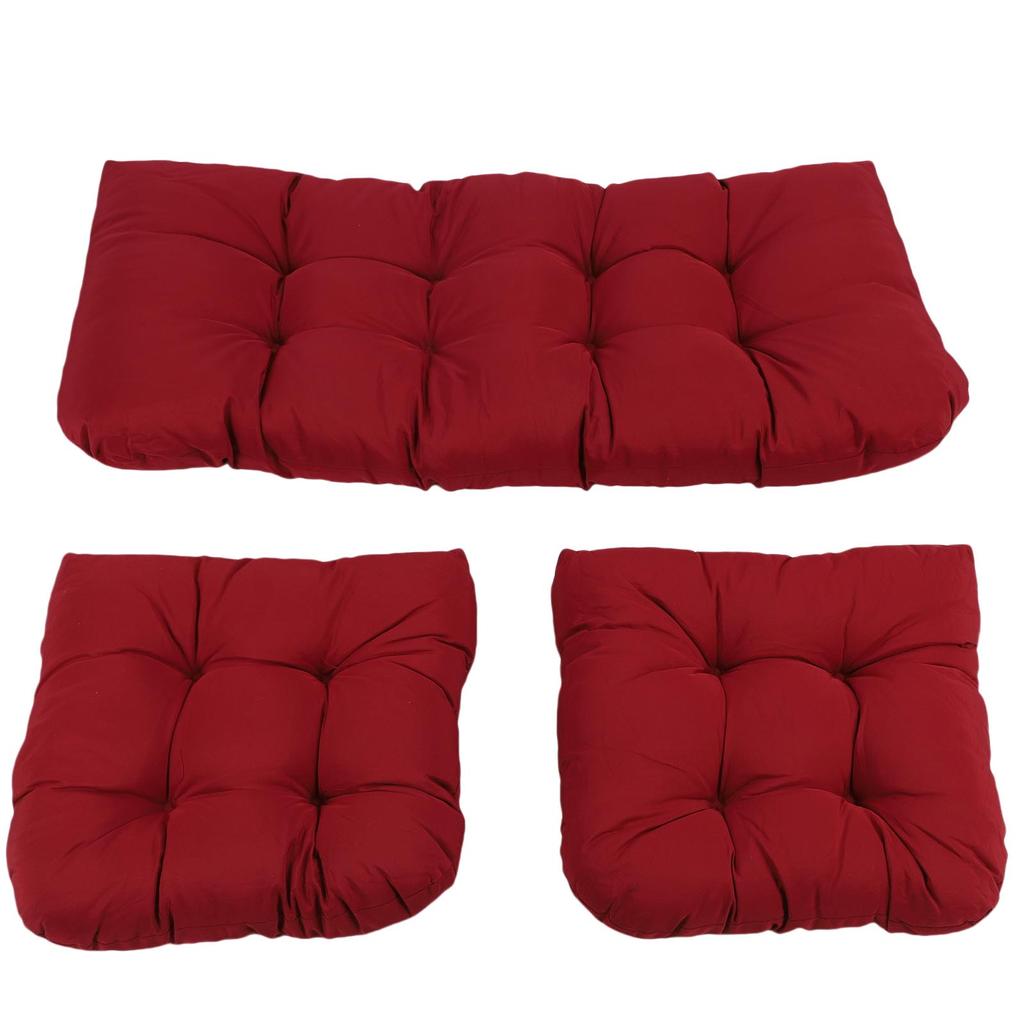 3pcs Indoor Tufted   Chair Cushions 1 Lovest and 2 U Shape Cushions for Patio Furniture Outdoor St Cushions Set