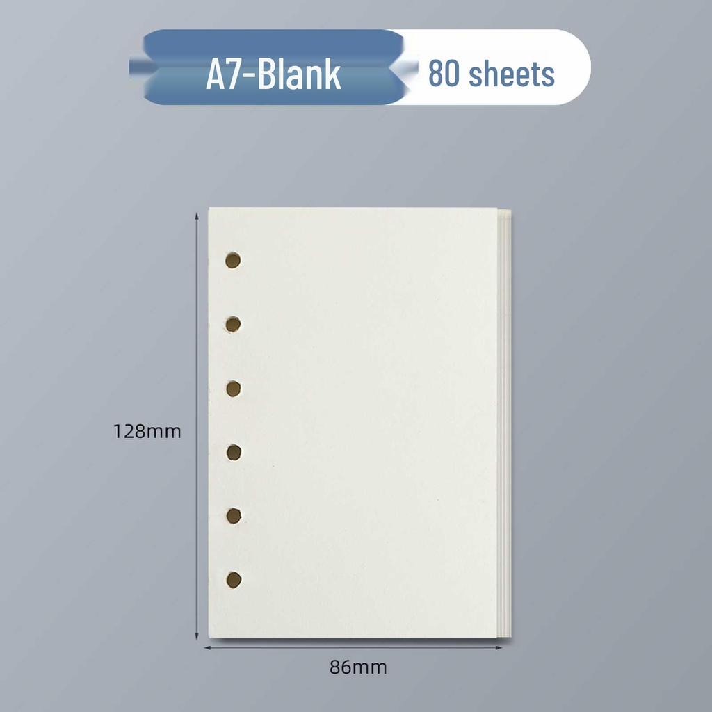 Individueller Loseblatt-Notizbuch-Innenteil mit herausnehmbarem Daolin-Papier: Liniert, Blanko und kariert