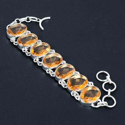 Morganite Gemstone Bracelet, 925 Sterling Silver Jewelry Bracelet, Morganite Gemstone Jewelry Bracelet For Women Bracelet Gifts For Her
