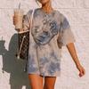 Women's Casual Loose Tie-Dye Print Comfortable Short-Sleeved T-Shirt Tops