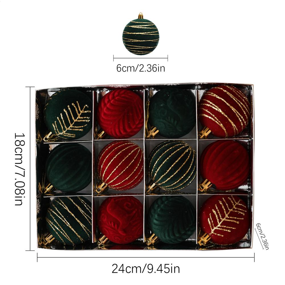 Velvet Christmas Ball Ornaments Christmas Ornaments Velvet Balls Holiday Pendant For Outdoor Family Gatherings Parties Garden