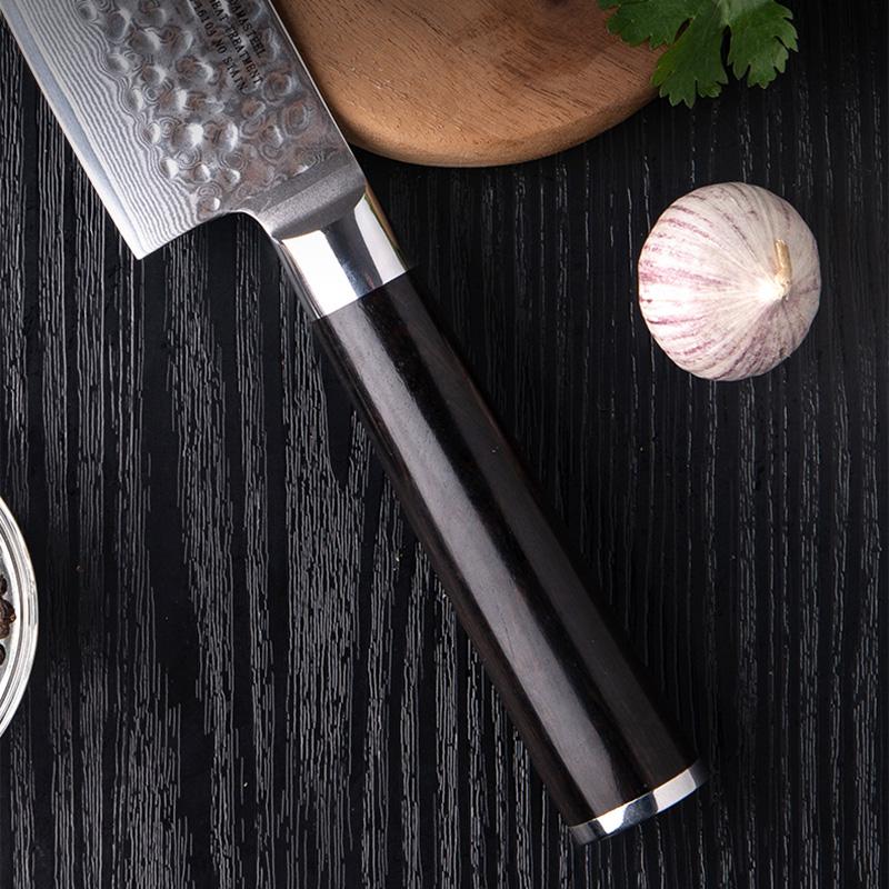 8 Inch Chef Knife 67-layers Damascus Steel Blade Ebony Handle Slicing Vegetables Cleaver Meat Handmade Forged Kitchen Knives