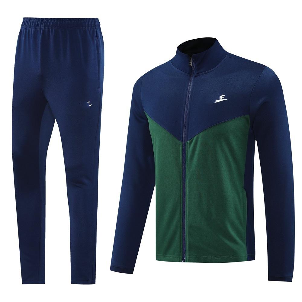 Spring And Autumn Long Zipper Jacket Outdoor Sports Suit Football Suit Training Suit Appearance Suit Long Sleeve Pants Quick Drying