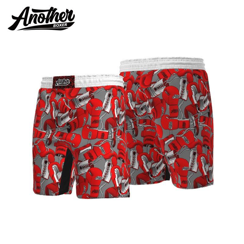 Mens MMA Shorts 4-Way Stretch Grappling BJJ Training Fighting Competition
