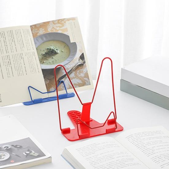 Multifunctional Reading Stand for Desk Adjustable Reading Rack with Page Holder Foldable Metal Base Non-Slip Tabs Neck Pain Relief Gift for Students