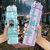 1PC If You See Me Mom Heart Quote Art 750ml Color Plastic Sports Water Bottle Leakproof Flip Straw Lid Suitable for Sports Office Home Use