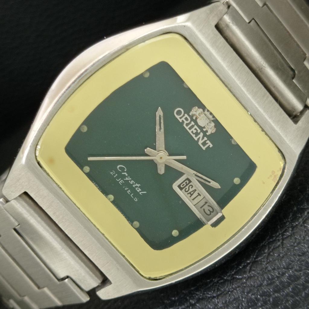 GENUINE VINTAGE ORIENT CRYSTAL AUTOMATIC 46941 JAPAN MENS WATCH A704919-1