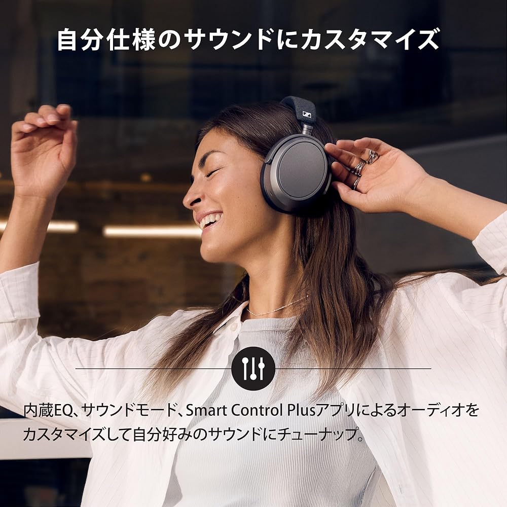 [Amazon.co.jp Exclusive] Sennheiser MOMENTUM 4 Wireless Bluetooth Headphones, Black + Burn-in Sound Set, High-Performance Drivers, Noise Cancelling, 6
