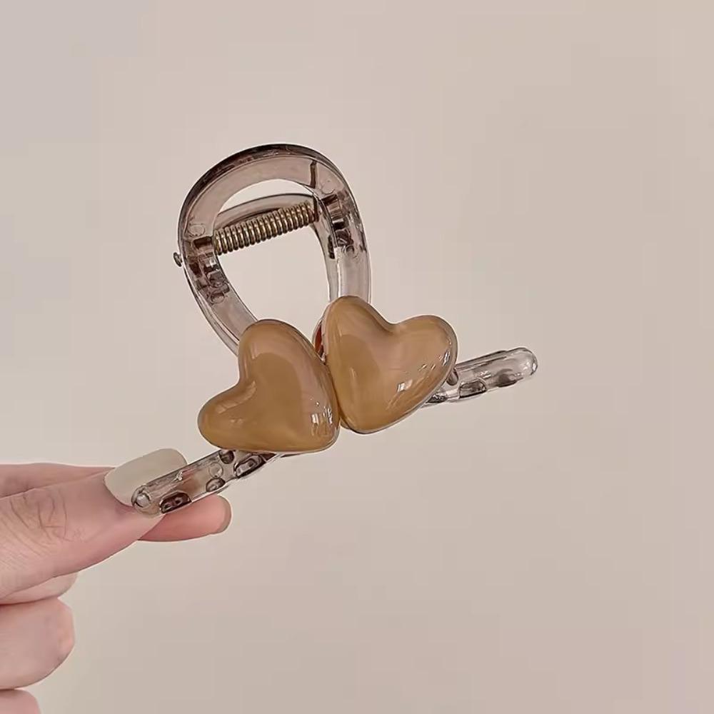 Headwear Heart Shark Clip Korean Style Resin Shark Clip Hair Accessories Love Hair Claw  Daily