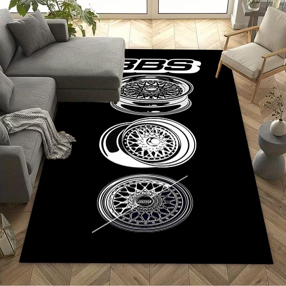 Bbs Wheel Floor Rug Office Rug Perfect for Game Room Study Room Decorate Room Living Rooms Antislip Carpet Decorate Offices