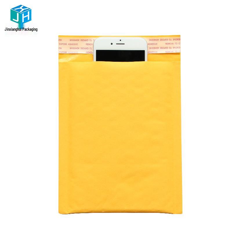 Yellow Kraft Bubble Mailer - Protective Foam Packaging Bag for Clothing Shipping