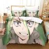 New Anime Dr.STONE 3D Print Bedding Set Duvet Covers Pillowcases 2/3 Piece Comforter Bedding Sets Bedclothes Duvet Cover Sets