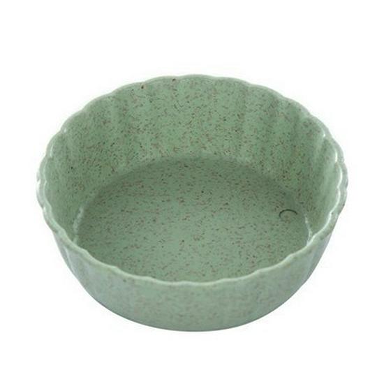 Wheat Straw Kitchen Seasoning Dish - Creative Round Plastic Plate for Dipping Sauce & Snacks