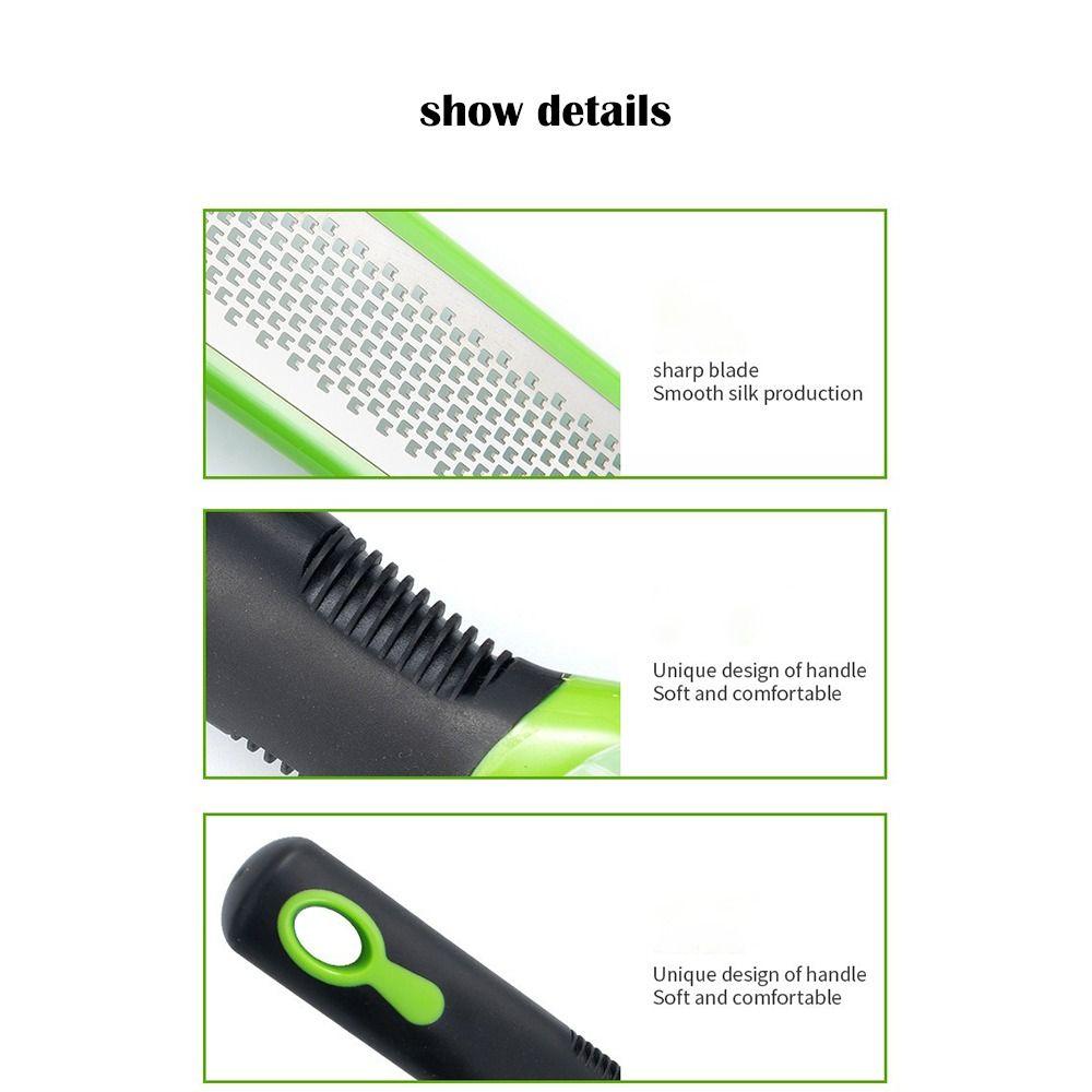 304 Stainless Steel Zester with Protective Cover Sharp Fruit and Vegetable Grater Convenient with Handle Lemon Grater