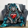 1PC Tiger Angel Heart Chain Design Print Blanket, Soft Throw Blanket - Warm & Cozy for Couch, Bed, Office, and Travel yy250912190