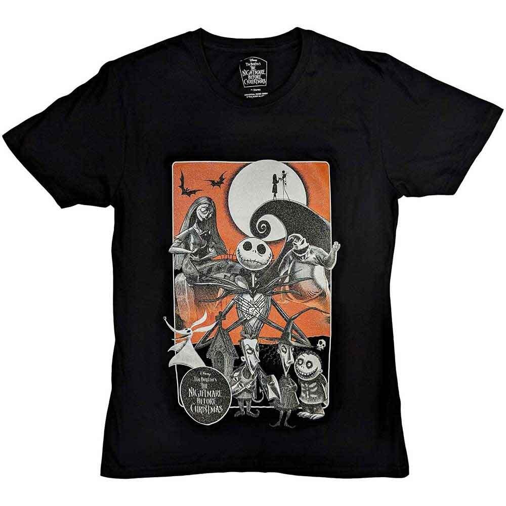 The Nightmare Before Christmas Unisex TShirt Orange Moon (Embellished) (Large) S