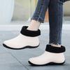 Women's Korean Style Non-slip Cotton Rain Boots - Short, Waterproof, Low-top, Fashionable with Thick Sole