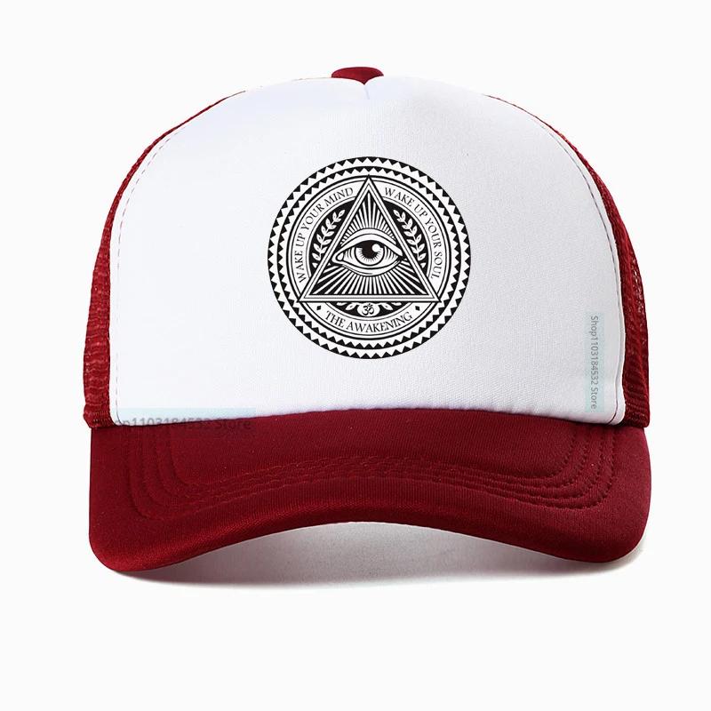 Eye of God Hats Vintage Egypt Pyramid AllSeeing Eye Illuminati Hat Punk Egyptian Triangle Adjustable Baseball Cap