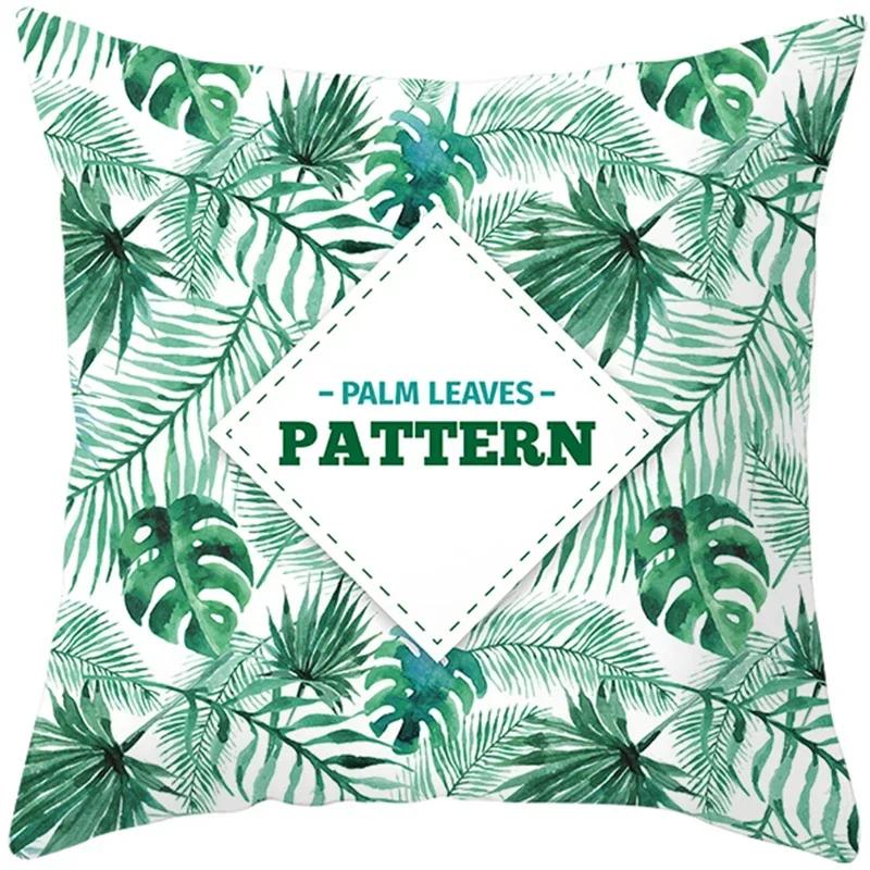 Summer Nordic Plant Pillow Case Tropical Style Cushion Cover Polyester  Pillow Cushion Covers Funda x