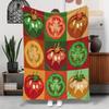 1 Colorful Fruit Pattern Flannel Blanketsoft and Warm Perfect for Home Décor Bed Camping or Travel Christmas Multiple Sizes