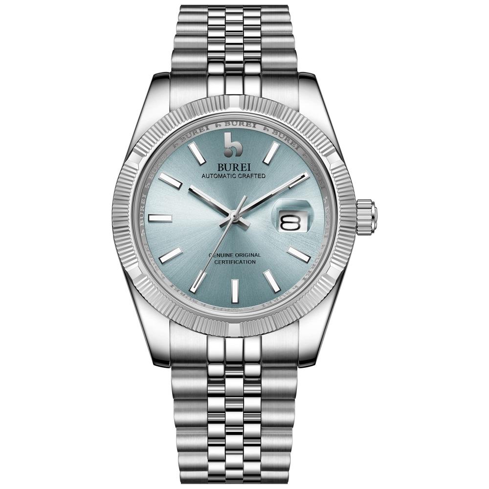 

[burei] Легкие деловые водонепроницаемые наручные часы для мужчин Водонепроницаемые Sillark Lige On Writtle Modern factiOn