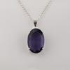 Pendente Fatto a Mano in Argento Sterling 925 con Gemma Iolite per Donna, Gioiello in Argento per Madre/Moglie PP-64-4